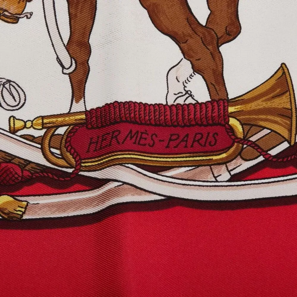 Hermes MARINE ET CAVALERIE Silk Scarf